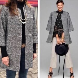 Cabi The Times Textured Knit 3/4 Sleeve Jacket